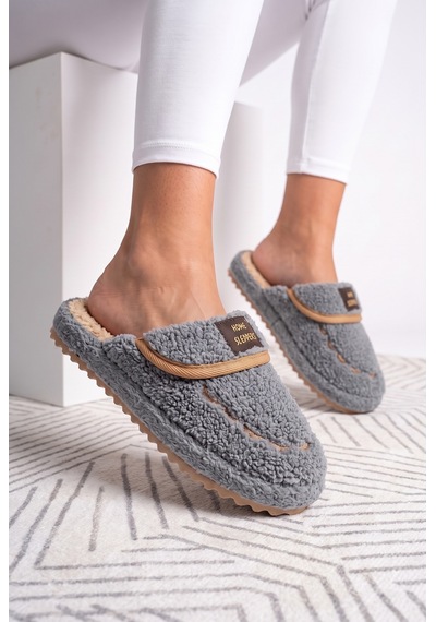 N Moda Kadın Ev Terliği Sherpa Dokulu Kışlık Sıcak Kürklü Rahat Ses Yapmaz Kaymaz Taban Gri N Moda Kadın Ev Terliği Sherpa Dokulu Kışlık Sıcak Kürklü Rahat Ses Yapmaz Kaymaz Taban Gri