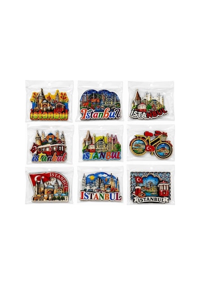 İstanbul Temalı Ahşap Buzdolapı Süsü Magnet Alk5825