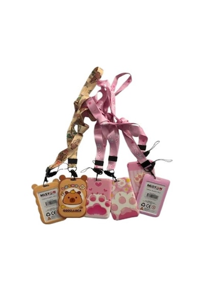 Misyon Luck-cute Cat Yaka Kartı Kabı İpli Yoyolu - 1 Adet
