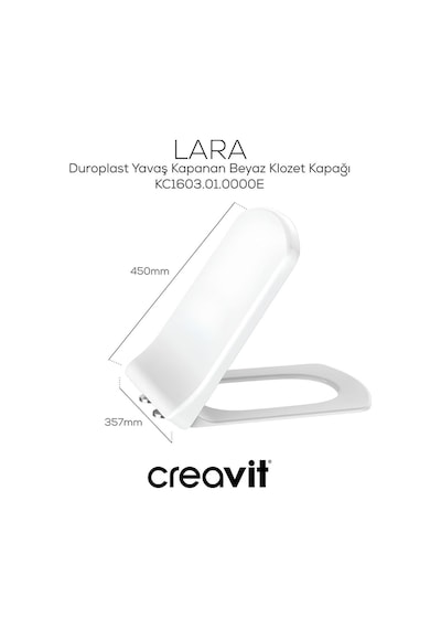 Creavit LR360 Duvara Sıfır Kanallı Klozet Yavaş Kapak