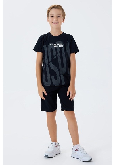 U.S. Polo Assn. Erkek Çocuk Bermuda 2'li Takım Siyah-2628