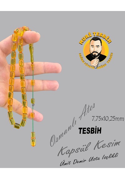 Muri Tesbih Ümit Demir Heykel Obje Osmanlı Ateş Kapsül Kesim 7,75x10,25