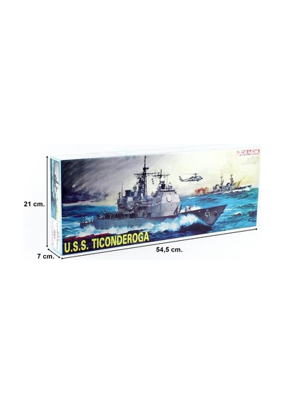 Dragon 1003 1/350 Ölçek, Uss Ticonderoga Cg-47 Güdümlü Füze Kruvazörü Plastik Model Kiti