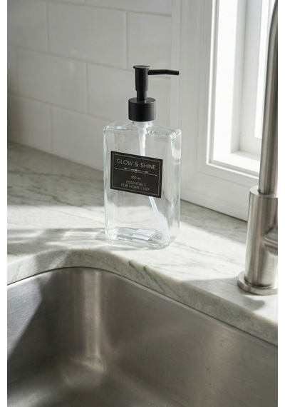 Raschel Cam Sıvı Sabunluk - 350 Ml Şeffaf