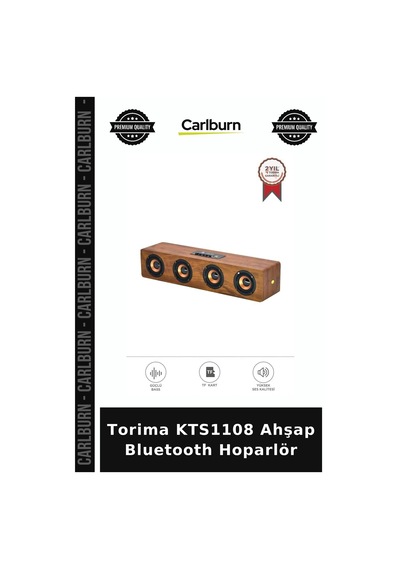 Delux Serisi Torima Kts1108 Ahşap Bluetooth Hoparlör Eğlence Aleti Arkadaş Hediyesi Özel Gün