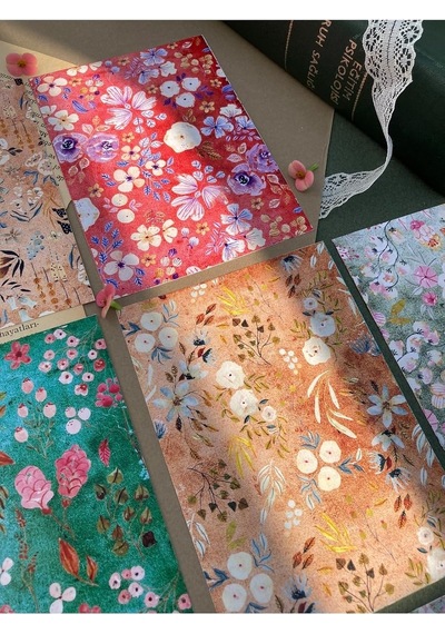 Vintage Eskitme Çiçekli Scrapbook Kağıdı, Bullet Journal Ajanda Genel