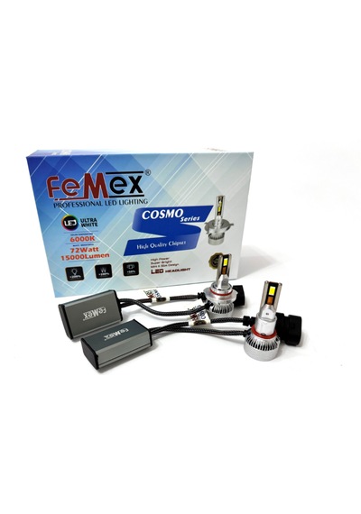 Yeni Cosmo Hb4 9006 Şimşek Etkili Led Xenon 72w 15000 Lumen