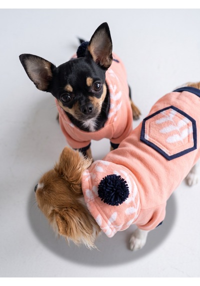 Peachy Pink Köpekler İçin Polar Sweatshirt