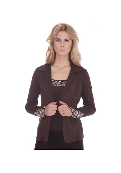 Bulalgiy Kadın Kahverengi Twinset Blazer Ceket - Bga105868Ts