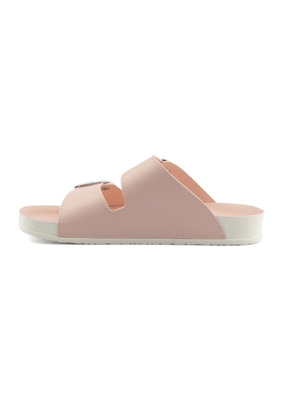 Pastelsteps İki Tokalı Rahat İlkbahar-yaz Ergonomik Kadın Terlik-pembe Pembe