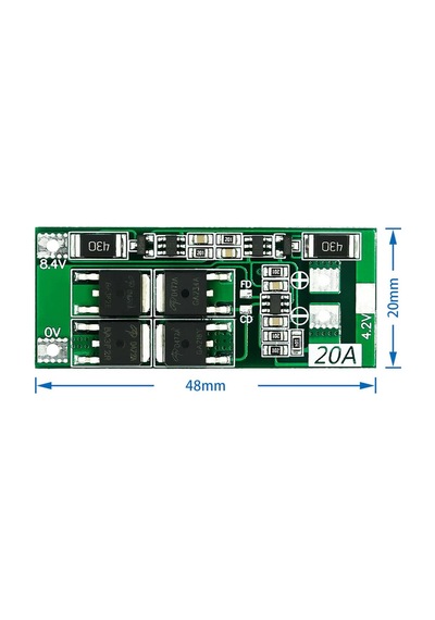 2s 20a Lityum Batarya Bms Koruma Kartı Balans Versiyon Pil Li-ion 18650