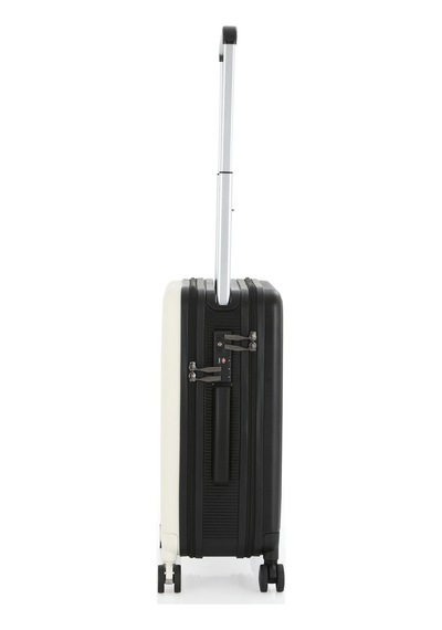 Baggaj V2403 Pc Katlanır Kabin Boy Valiz Black/whıte