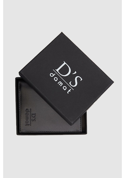 D's Damat Ds Damat Siyah Düz Kutulu Hakiki Deri Cüzdan 2H1119ST237 Siyah