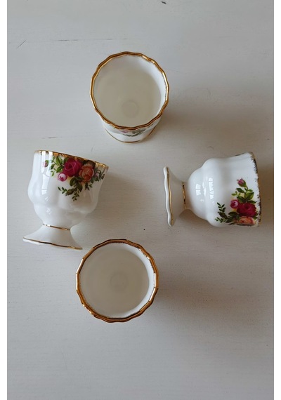 Old Country Roses Bone China Yumurtalık 4 Adet Kırmızı