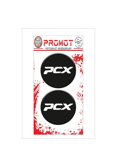 Pcx 3d Kabartmalı Damla Logo Sticker 5cm 02