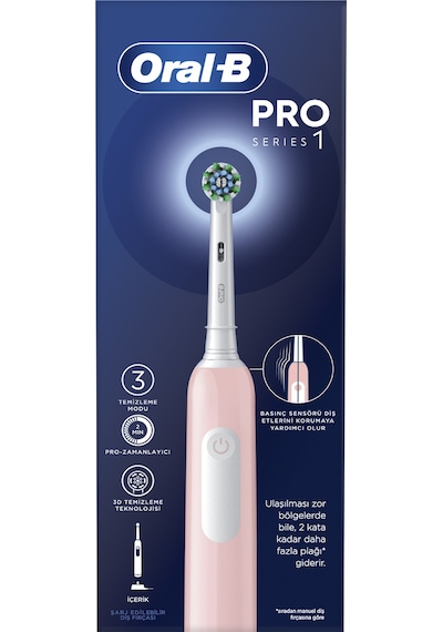 Oral-B Pro Series 1 Elektrikli Diş Fırçası Pembe + Diş Fırçası Başlığı