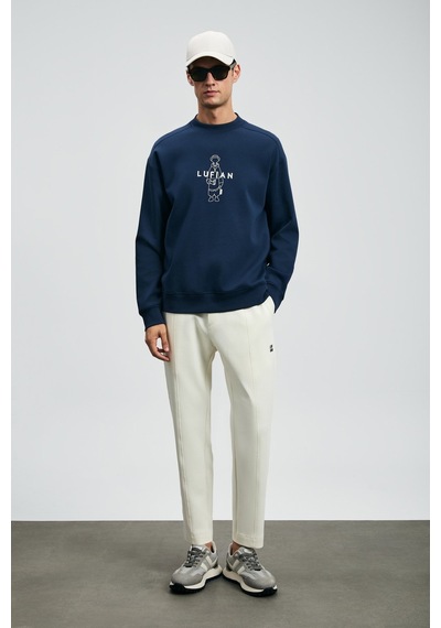 Lufian Erkek Sımba Sweatshirt 112030175 Lacivert Lacivert