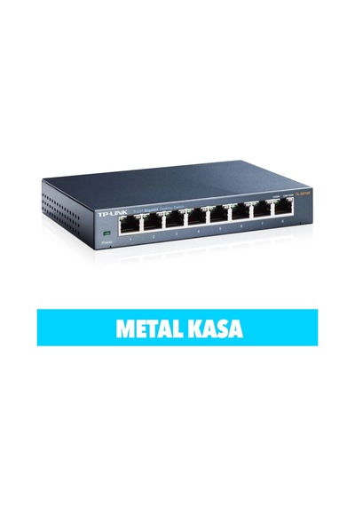 Tp-lınk Tl-sg108, 8 Port, Gigabit, Yönetilemez, Metal Kasa, Masaüstü Switch