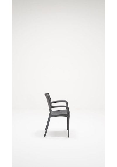 Rattan Lüx Camlı 90x150 Bahçe&balkon&teras Masa Seti - Antrasit Gri