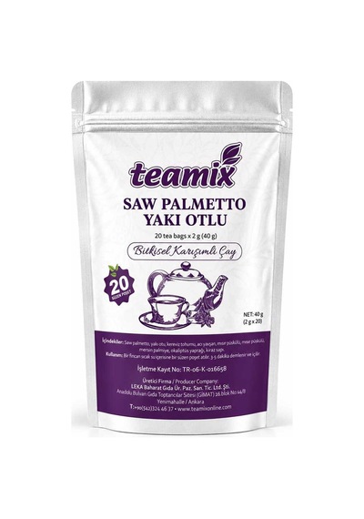 Saw Palmetto Yakı Otlu Çay 20 Süzen Poşet Bitkisel Karışımlı Çay