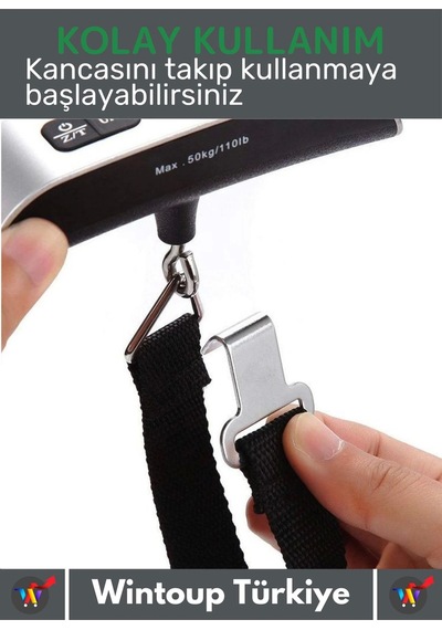 Premium Taşınabilir Seyahat Bavul Ağırlık Tartı Dijital Lcd Ekran Kompakt Bagaj Tartısı Max 50 Kg Çok Renkli