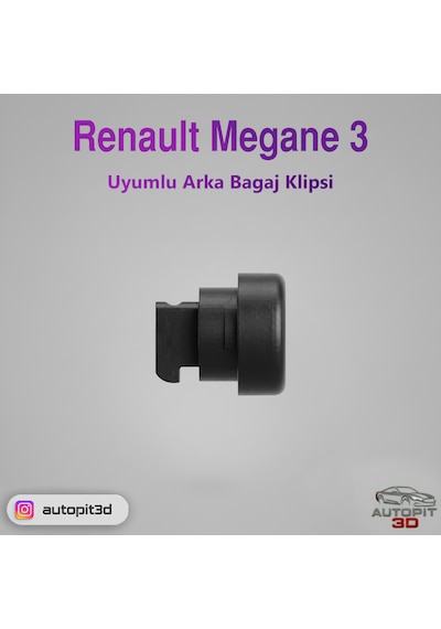 Renault Megane 3 Uyumlu Arka Bagaj Klipsi 2 Adet
