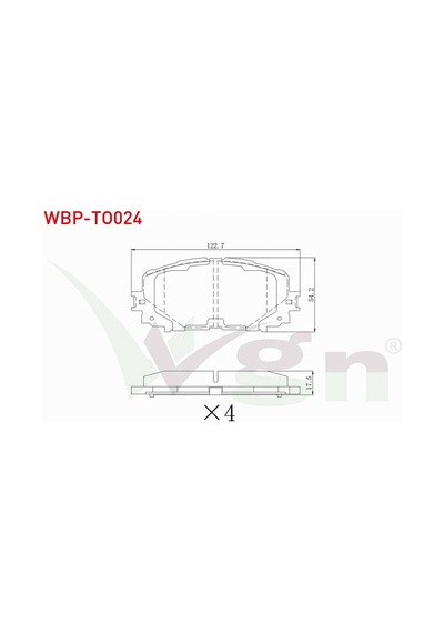 Toyota Yarıs P9 1.0 Vvt-ı 2006-2010 Ön Fren Balatası 04465wy010