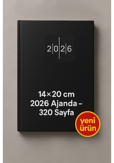 Cilt Bezli Bordo Ajanda 14 20 Cm 320 Sayfa, Günlük Planlayıcı, Ofis & Okul Kullanımı Siyah14x20