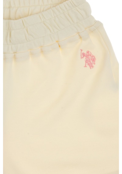 U.S. Polo Assn. Kız Çocuk Pembe Blok Renkli Örme Şort 50306299-VR041
