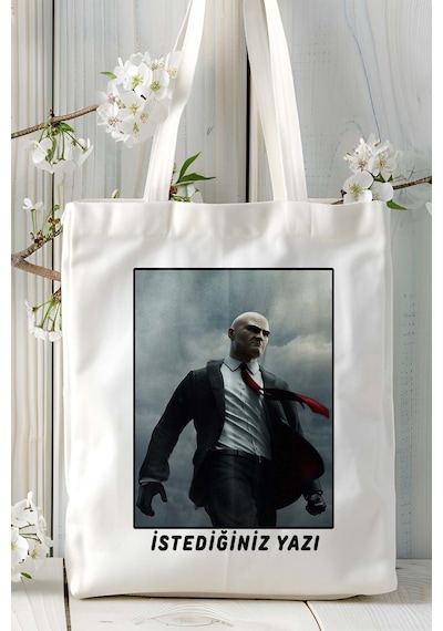 Art Hediye Hitman Oyun Baskılı Omuz Çanta Kişiye Özel Model 16 Çok Renkli