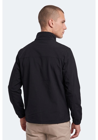 Slazenger Corral I Erkek İçi Polarlı Rüzgar Ve Su Geçirmez Softshell Siyah Mont & Kaban
