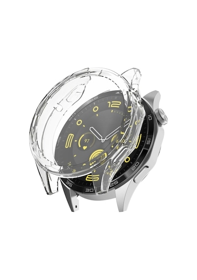 Huawei Watch Gt4 46mm Uyumlu Kasa Ekran Koruyucu 360 Tam Koruma Kılıf Kapak Şeffaf