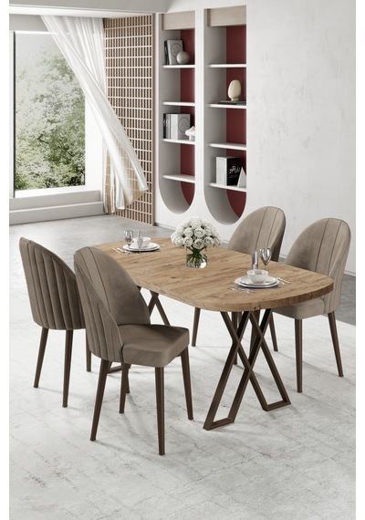 Canisa Kaye Serisi Mdf 90x168 Atlantik Çam Mutfak Masa Takımı 4 Cappucino Sandalye Atlantik Çam Masa Cappucino Sandalye Canisa Kaye Serisi Mdf 90x168 Atlantik Çam Mutfak Masa Takımı 4 Cappucino Sandalye Atlantik Çam Masa Cappucino Sandalye