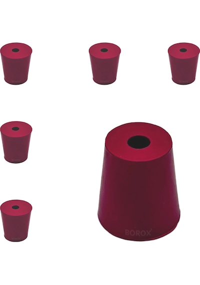 Borox Kauçuk Tıpa Delikli No.5 17.5 x 22.5 x 23 MM 5 Adet