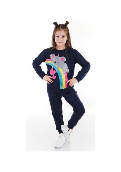 Denokids Simli Koala Kız Eşofman Takım Lacivert