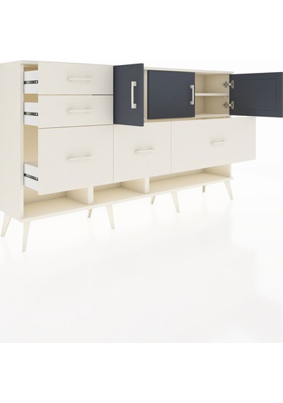 Arges Konsol 3 Raflı 5 Çekmeceli 3 Kapaklı 176x30x99 Aytaşı-antrasit/aytaşı Antrasıt/aytası - Aytası Arges Konsol 3 Raflı 5 Çekmeceli 3 Kapaklı 176x30x99 Aytaşı-antrasit/aytaşı Antrasıt/aytası - Aytası