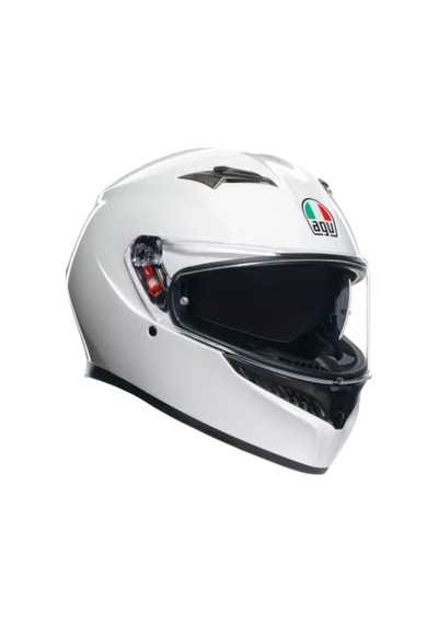 K3 Motosiklet Kaskı Kapalı Kask Mono White L Beyaz