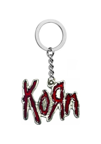 Korn Kırmızı Anahtarlık Metal Rock Müzik Grubu Logolu Unisex Aksesuar