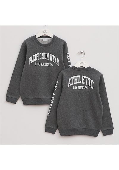 Wanex Erkek Çocuk Uzun Kol Kalın Sweatshirt - 16209 Mavi