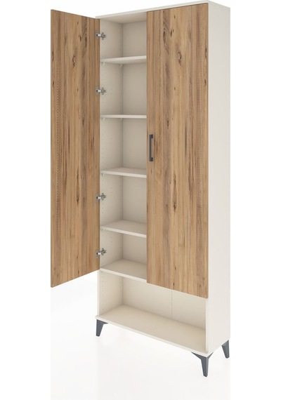 Arges Dolap 5 Raflı 2 Kapaklı 88x30x221 Aytaşı-çam Aytaşı