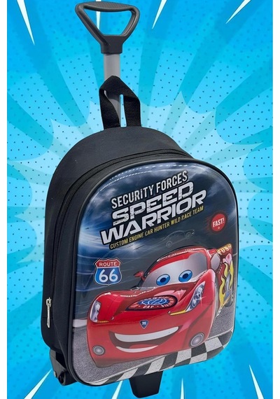 Tezzgelsin Ana Sınıfı Kreş Cars Speed Mcqueen 5d Kabartmalı Çekçekli Tekerli Sırt Çantası Ve Okul Çantası Çok  Renkli