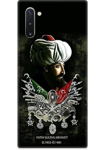 Samsung Galaxy Note 10 Uyumlu Fatih Sultan Mehmet Desenli Silikon Kılıf