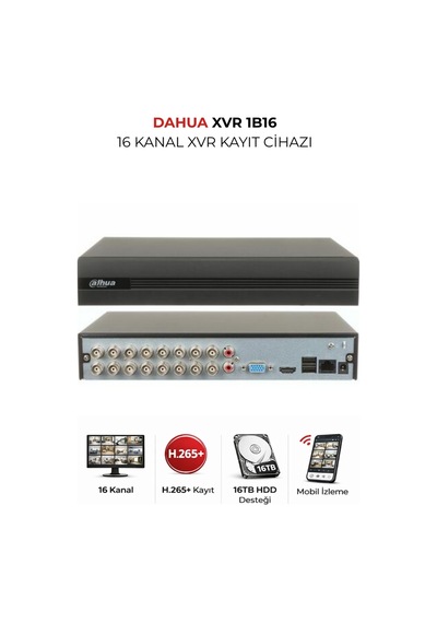 Xvr1b16 16 Kanal Dvr 5in1 Kayıt Cihazı H.265+ Destekli