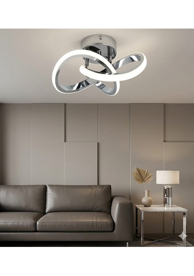 Lzy Avize Store Kar Çiçeği Krom Avize Modern Salon, Mutfak, Çocuk Odası Ve Antre Aydınlatma