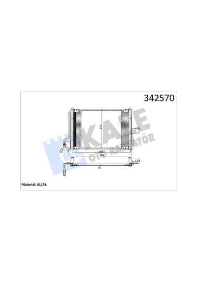 Kale 342570 Klima Radyatörü Kondanser - Opel Astra F 1992-1998 1.4 Si Klimalı Modeller 1618012 - 52460417 - 52464309