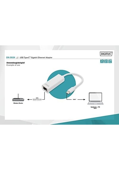 Dn-3024 Usb Type-c Gigabit Ethernet Adaptörü