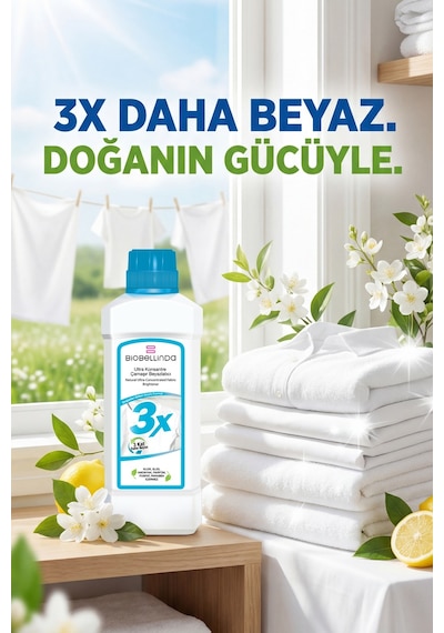 Biobellinda 3x Ultra Konsantre Çamaşır Beyazlatıcısı