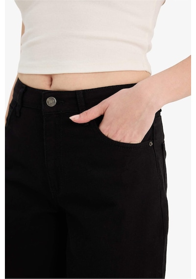 Defacto Wıde Leg Normal Bel Standart Boy Gabardin Pantolon E4381ax26spbk81 Siyah-bk81
