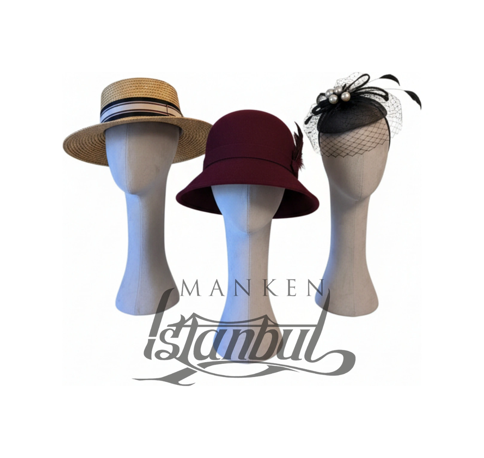 Süet Kumaş Uzun Kafa Mankeni Peruk Mankeni İst2