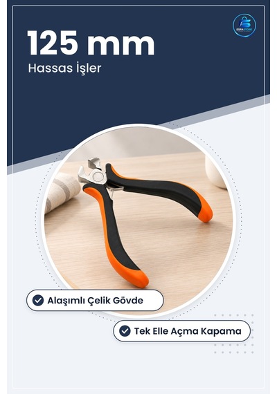 Mini Yaylı Kerpeten 125 Mm Alışımlı Çelik Tel Kesici Hassas El Al